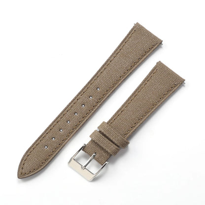 Cinturino per orologio in tessuto vintage 20mm 22mm, cinturino in tela retrò in pelle a sgancio rapido per uomo