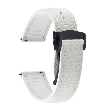 FKM Waterproof Rubber Watch Band Quick Release Deployment Clasp Straps 20mm 22mm Universal Watch Bracelet
