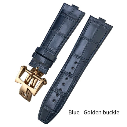 Bracelet de montre en cuir à démontage rapide 24x7mm pour Vacheron Constantin Overseas 4300V 4500V 5500V, bracelet de montre étanche noir et marron