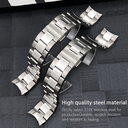 22mm Stainless Steel Curved End Watch Band for Men and Women, Watch Strap, Tissot 1853, V8 Series, T106.417, T106417, High Quality
