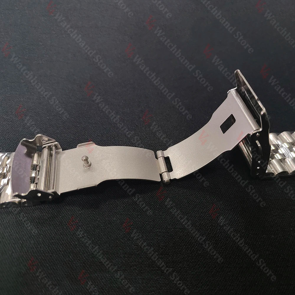 Bracelet en acier inoxydable massif pour hommes, 18mm 19mm 20mm 21mm 22mm 24mm, pour Seiko SKX pour Bracelet jubilé, extrémité incurvée, accessoires de montre