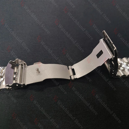 Bracelet en acier inoxydable massif pour hommes, 18mm 19mm 20mm 21mm 22mm 24mm, pour Seiko SKX pour Bracelet jubilé, extrémité incurvée, accessoires de montre