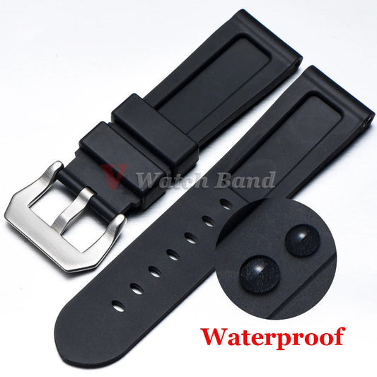 Bracelet de montre en Silicone pour Panerai PAM, 20mm 22mm 24mm 26mm, Camouflage, bande en caoutchouc étanche, accessoires de Sport universels