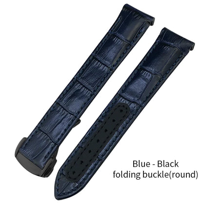 Genuine Cowhide Leather Watch Strap, 19mm 20mm 21mm, for Omega Seamaster 300 DE VILLE AT150 Moonswatch, Calfskin Watch Band