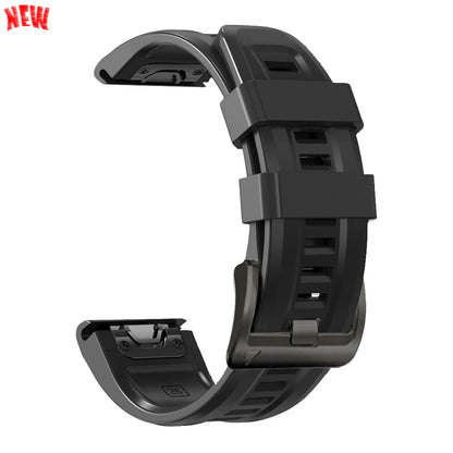 Bracelet de montre en silicone 22 mm 26 mm pour Garmin Fenix 8Pro 7 7X 6X Pro 5X Plus Epix Gen2 Enduro 3 2, bracelet souple à libération rapide QuickFit