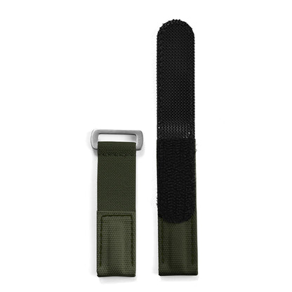 Cinturino in nylon e pelle resistente con chiusura a strappo 20 mm, per orologi sportivi da uomo e donna, accessori per Omega, Rolex, Tissot