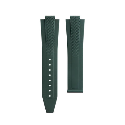 Soft Convex FKM Fluoro Rubber Watch Strap for Longines HydroConquest GMT V.H.P. 21mm 22mm Strap for 41/42mm Dial
