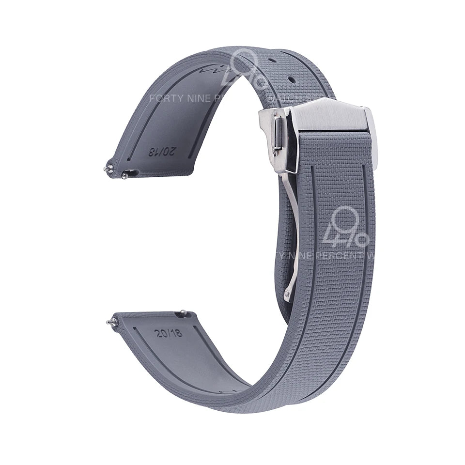 Bracelet universel à dégagement rapide, 20mm 21/22mm, 18/19mm/23mm/24mm, FKM, en caoutchouc, pour Omega Rolex Tissot Seiko