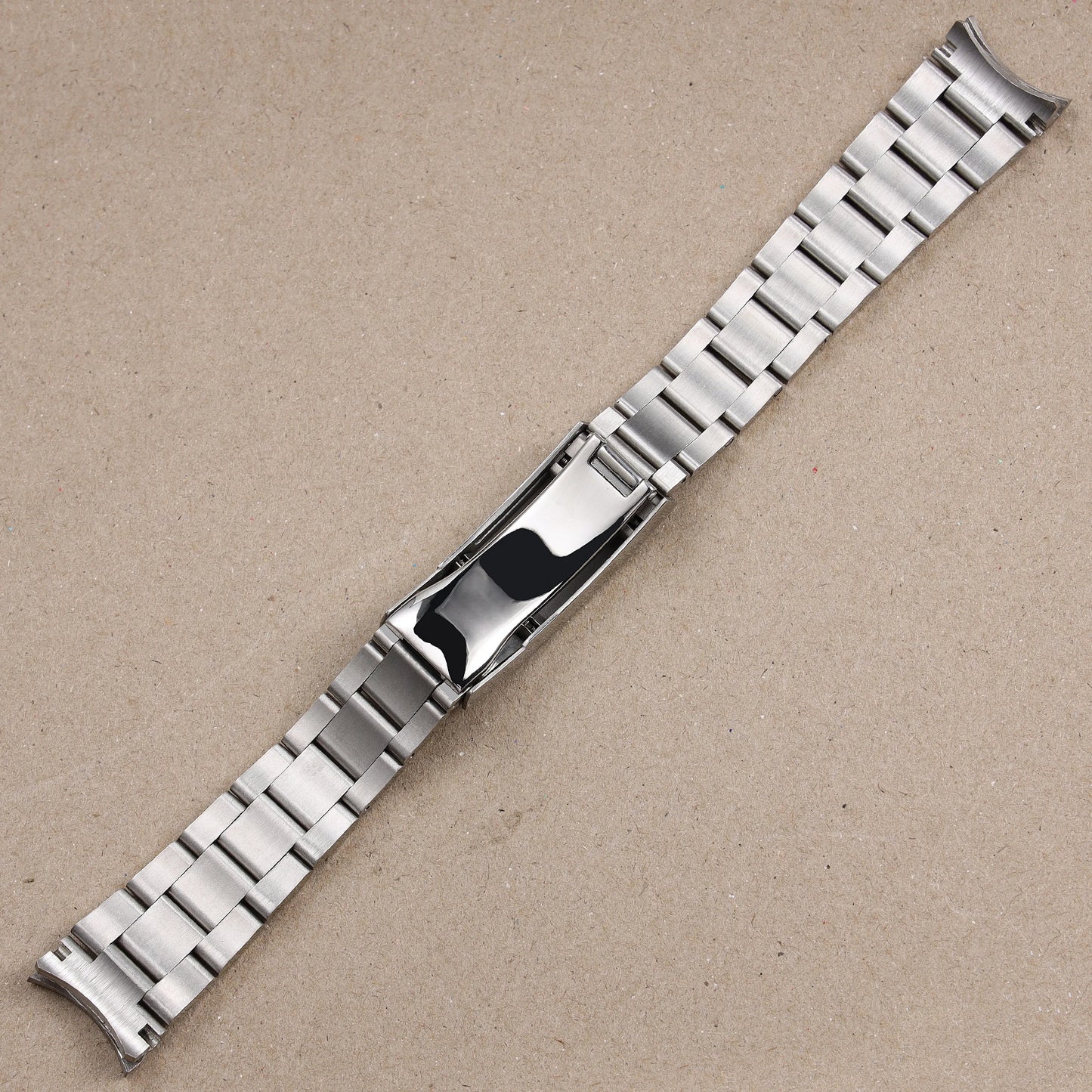 Cinturino per orologio in acciaio inossidabile massiccio argento con chiusura deployante Glide Lock 21 mm 20 mm per Rolex Submariner Daytona