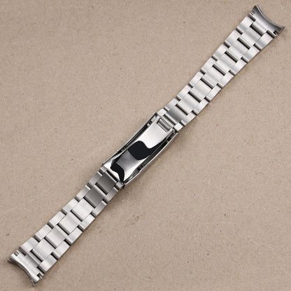 Cinturino per orologio in acciaio inossidabile massiccio argento con chiusura deployante Glide Lock 21 mm 20 mm per Rolex Submariner Daytona