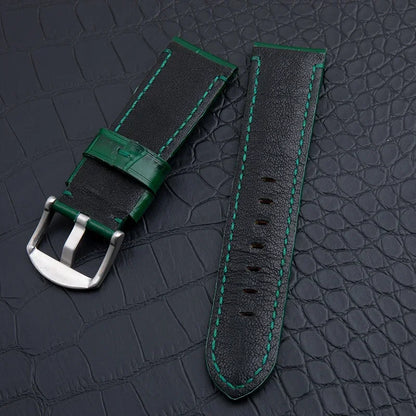 Accessoires universels, bracelet de montre en cuir de veau souple en bambou, 20/22/24mm, pour Tudor/TISSOT/Huawei/IWC/Omega, ceinture pour bracelet Panerai