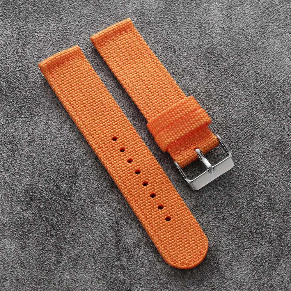 Quick-release canvas watch strap, made of nylon, 18mm, 20mm, 22mm, 24mm, for men and women, replacement straps for smartwatch accessories