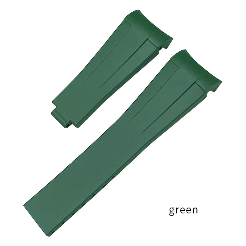 Natural Rubber Watch Strap, 18mm 19mm 20mm 21mm 22mm, Sport, Diving, Silicone, for Rolex Submariner GMT Master Explorer