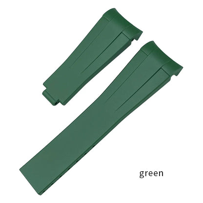 Natural Rubber Watch Strap, 18mm 19mm 20mm 21mm 22mm, Sport, Diving, Silicone, for Rolex Submariner GMT Master Explorer