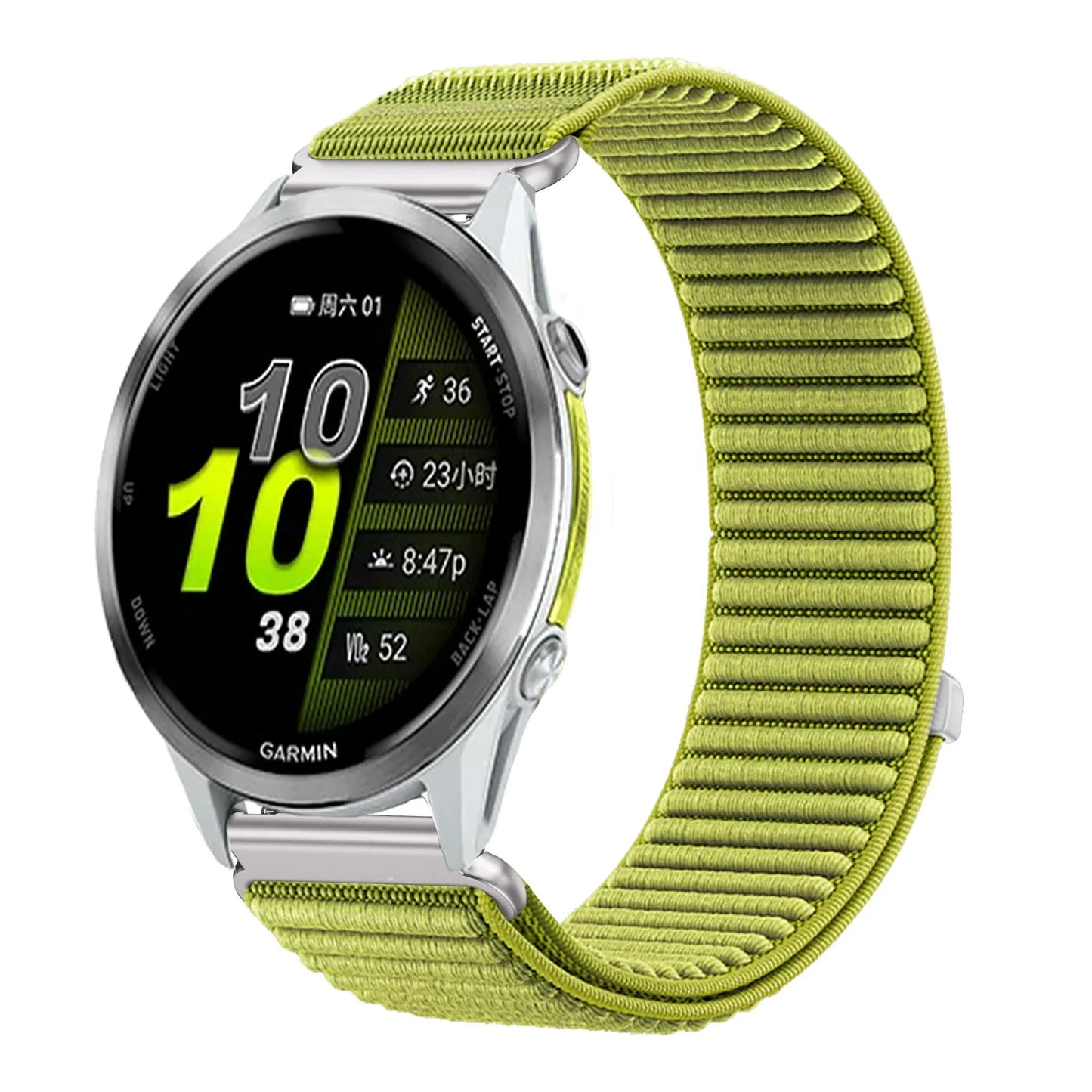 Bracelet en Nylon pour Garmin Forerunner 970 570 47/42mm 965 265 165 55 Venu 4 45/41mm, Garmin Active 6 5 Correa, 18mm 20mm 22mm