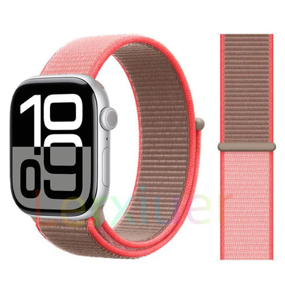 适用于 Apple Watch 46mm 44mm 45mm 40mm 41mm 42mm 的尼龙回环表带，适配 iWatch 系列 11 10 9 SE 8 7 6 5 4 Ultra 3 2 49mm