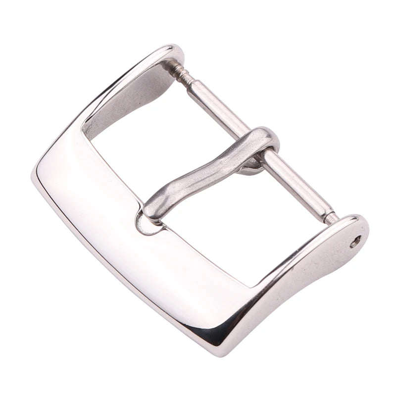 Großhandel mit 19 Modellen von Edelstahl-Uhrenschnallen, 12, 14, 16, 18, 20, 22, 23, 24, 26, 28 mm, silberfarbene Metall-Uhrenarmbandschließen, Uhrenarmbandzubehör