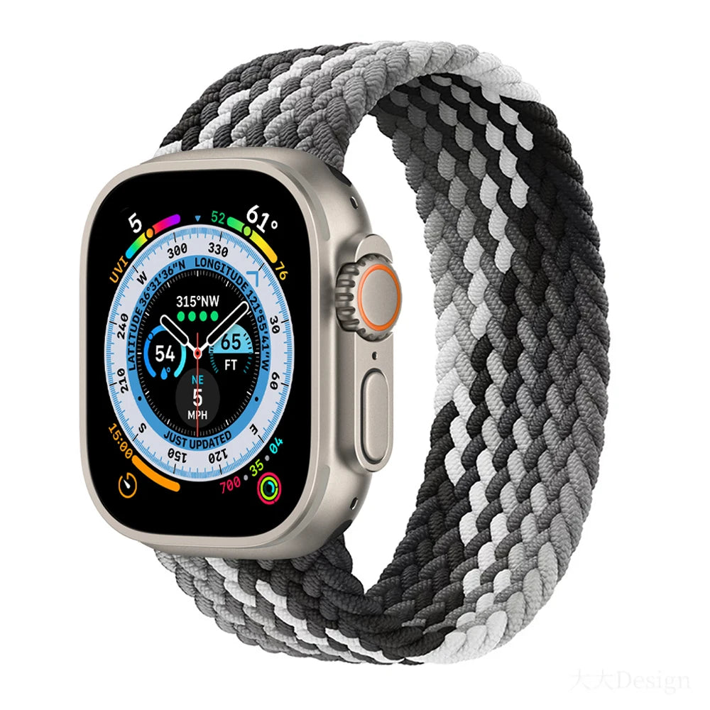 Bracelet tressé Solo Loop pour Apple Watch, 46mm 44mm 40mm 45mm 41mm 42mm, Correa, iWatch Series 11 10 9 SE 8 7 6 5 4 3