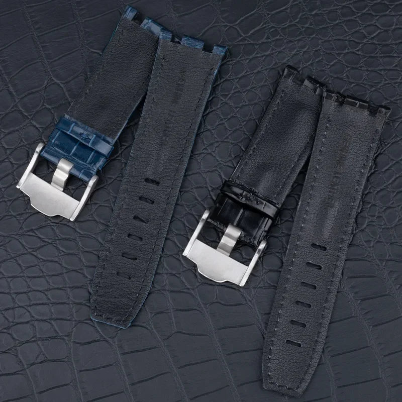 28mm Bracelet for Audemars and Piguet, Royal Oak Offshore Strap for AP 26470 15703 15710, Soft Cowhide Leather Watch Band for Men