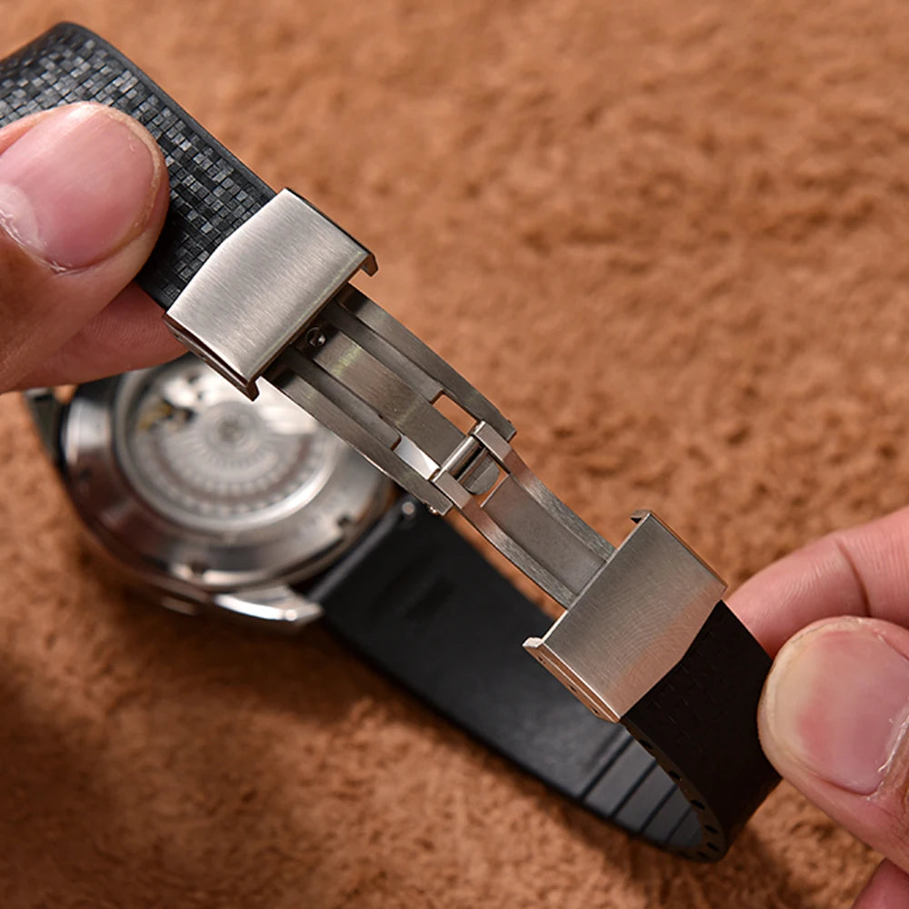 STAPELP 20mm a 22mm tutte le misure mosaico CTS FKM cinturini in caucciù per orologi Rolex Cartier IWC Omega Tuber cinturino con sgancio rapido