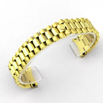 Bracciale in argento rosa massiccio e oro, larghezza della parte superiore 20 mm, realizzato in acciaio inossidabile 316L, adatto per casse di orologi meccanici