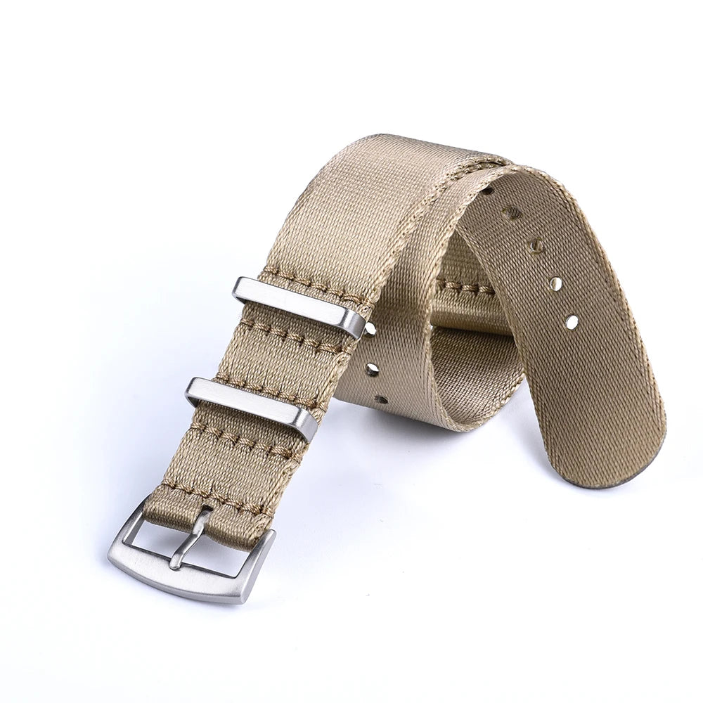 Bracelet de montre en Nylon de ceinture de sécurité de haute qualité 20mm 22mm Type universel troupes de sport Parachute pilote bracelets de montre en Nylon militaire