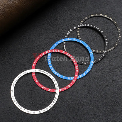 Insert per lunetta per orologio in alluminio 40,5 mm * 35,2 mm per cassa orologio Speedmaster VK63, anello per orologio con lunetta tachimetrica per Speedmaster