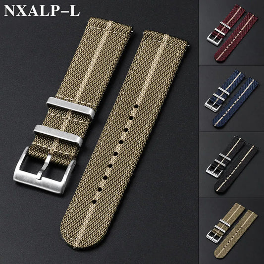 Cinturino per orologio militare in Nylon da uomo per Seiko per Omega, cinturino universale a sgancio rapido in tela sportiva per smartwatch 20mm 22mm