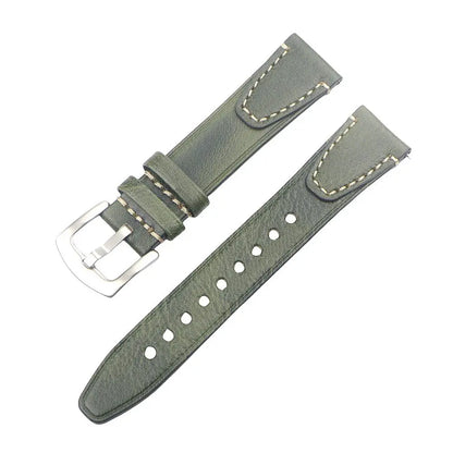 Cinturino per orologio in pelle retrò fatto a mano, cinturino a sgancio rapido, struttura in acciaio inossidabile, 18mm, 20mm, 22mm