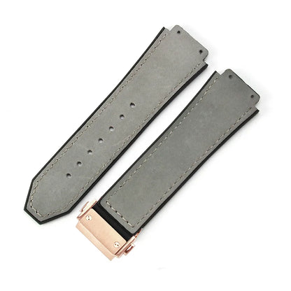 For Hublot BIGBANG Classic Fusion Leather Silicone Rubber Suede Watch Strap Dedicated Interface Lug System Band 26*19mm Bracelet