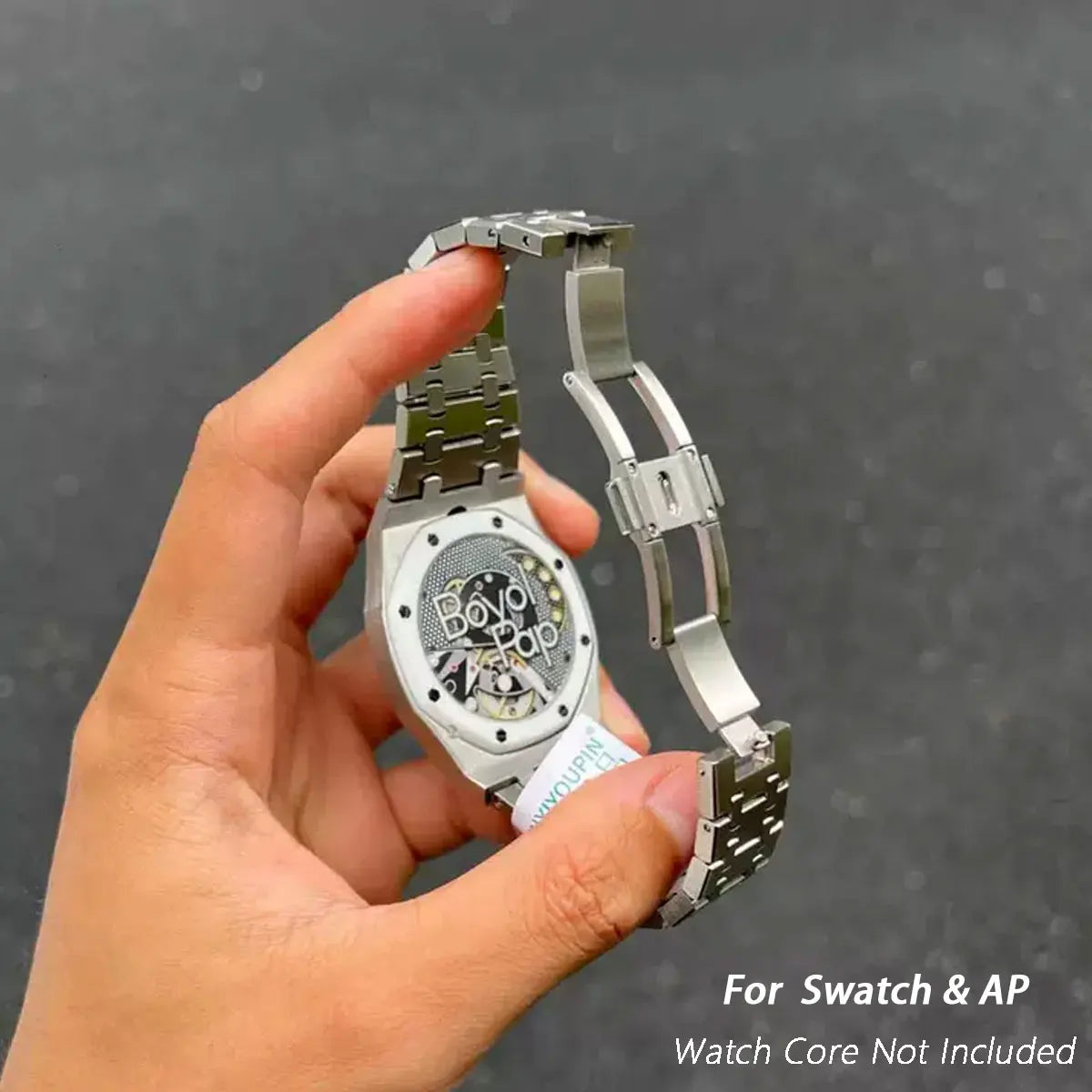316L Stainless Steel MOD Modification Kit for Swatch x AP Royal POP, Luxury Watch Case and Bracelet Modification Kit