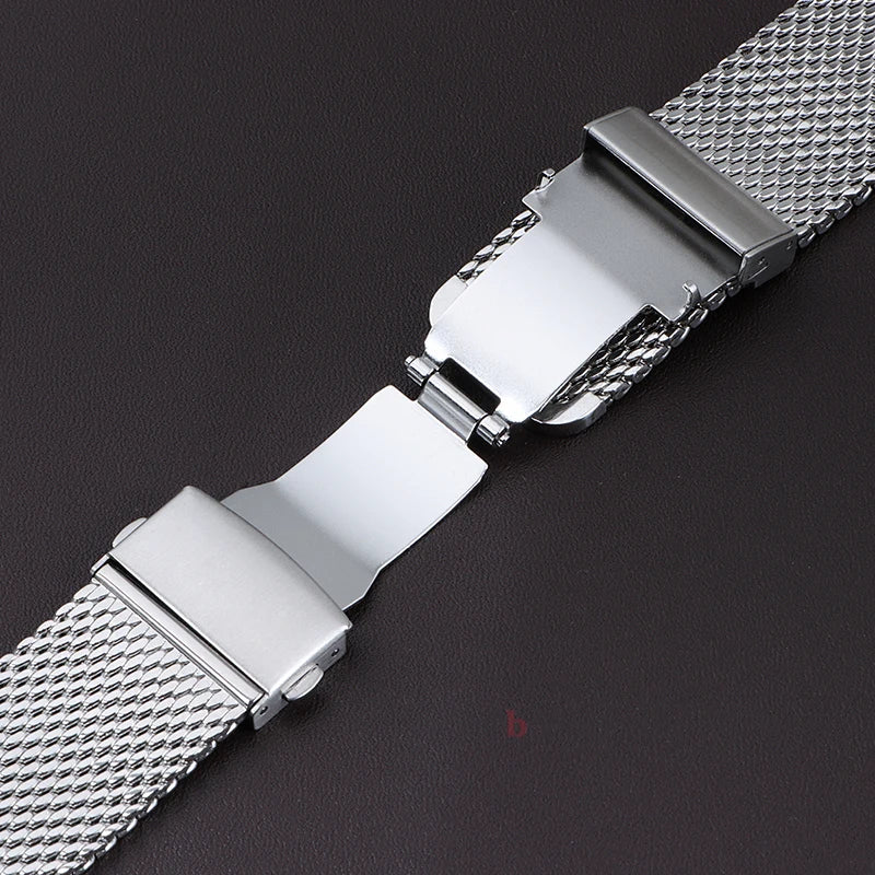 Bracelet de montre en acier inoxydable tissé milanais, bracelet de montre, Rolex, Omega, IWC, 18mm, 20mm, 22mm, 1.0mm, 0.6mm, haute qualité