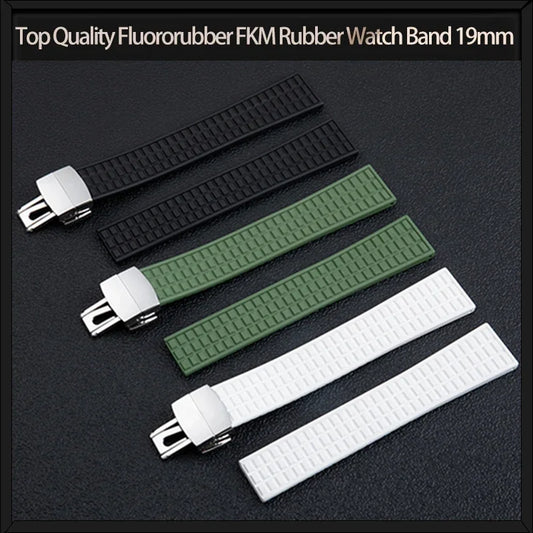 Cinturino in caucciù fluorurato FKM di alta qualità, 19mm, per Patek Philippe Aquanaut 5067A-001