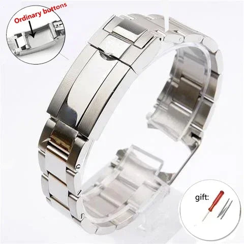 Watch band for Rolex Submariner Daytona, Yacht-Master Gstuff, foetal locking clasp, 904 steel watch band, watch straps, 20mm, 21mm