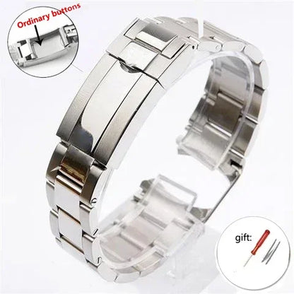 Watch band for Rolex Submariner Daytona, Yacht-Master Gstuff, foetal locking clasp, 904 steel watch band, watch straps, 20mm, 21mm
