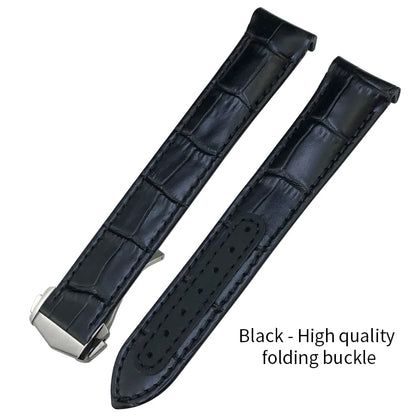 Genuine Cowhide Leather Watch Strap, 19mm 20mm 21mm, for Omega Seamaster 300 DE VILLE AT150 Moonswatch, Calfskin Watch Band