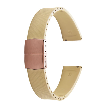 Cinturini per orologi in gomma Delugs CTS Fkm da 20 mm con fibbia a farfalla, 4 colori, texture unica, cinturino per orologi a sgancio rapido per orologi di marca