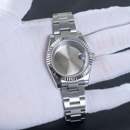 NH35 Watch Accessories, 36mm/39mm Stainless Steel Watch Case for Seiko NH35 NH38 NH36, 28.5mm Movement, Datejust Oyster Dial, Parts