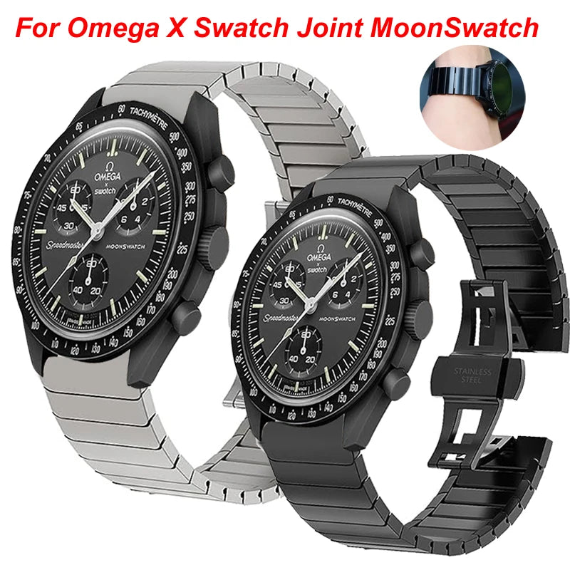 Cinturino in metallo da 20 mm per Omega X Swatch Joint MoonSwatch, braccialetto in acciaio inossidabile, accessori di ricambio professionali per polso