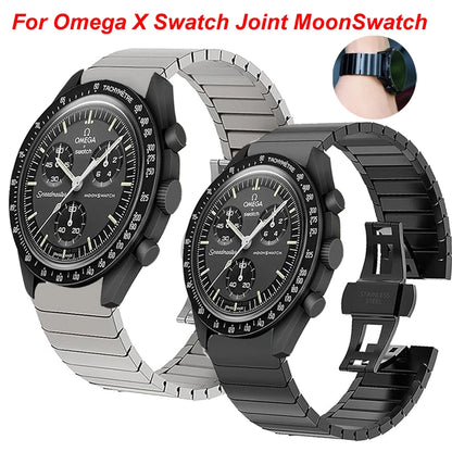 Cinturino in metallo da 20 mm per Omega X Swatch Joint MoonSwatch, braccialetto in acciaio inossidabile, accessori di ricambio professionali per polso