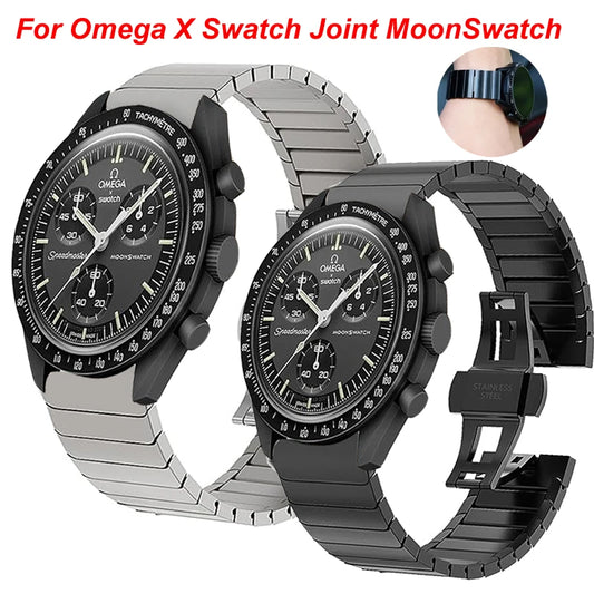 Металлический браслет 20 мм для Omega X Swatch MoonSwatch, браслет из нержавеющей стали, профессиональный сменный аксессуар для часов