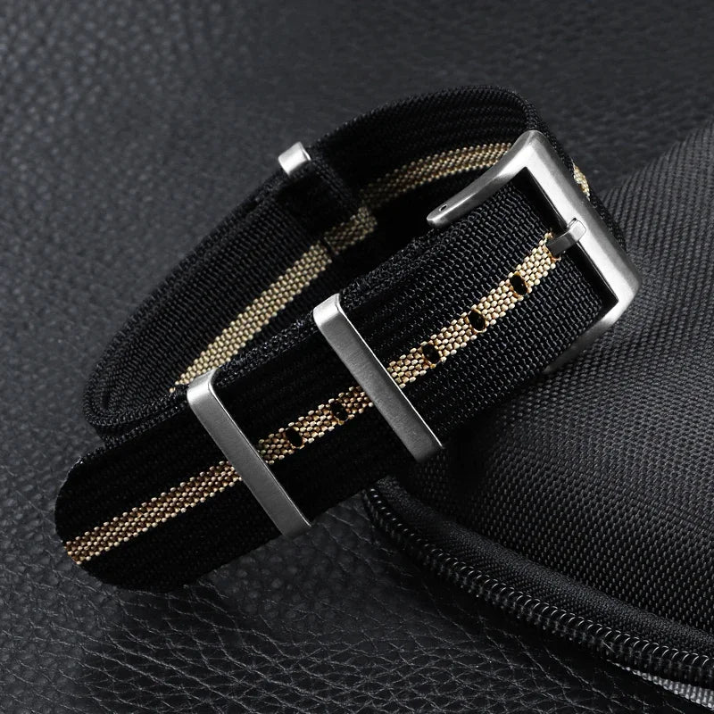 Cinturino per orologio in nylon di alta qualità, 18/20/22 mm, marrone, verde, nero, per uso militare, casual, sportivo, di ricambio