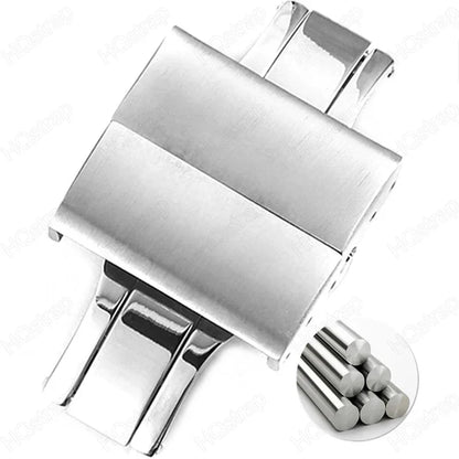 Butterfly clasp for watch straps, stainless steel buckle, double snap, watch accessories, 16mm, 18mm, 20mm, 22mm