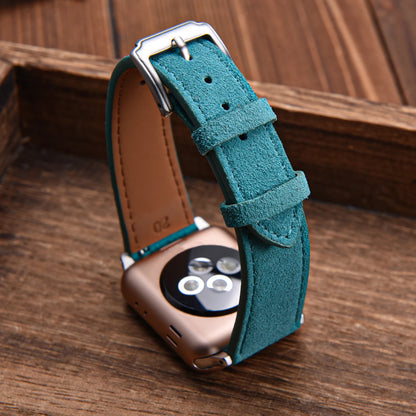 Cinturino in pelle scamosciata per Apple Watch Ultra 2 42mm 45mm 44mm, per iWatch 8 7 6 5 SE, cinturino in pelle da donna e da uomo, cinturino in pelle per affari, 38mm 40mm 41mm