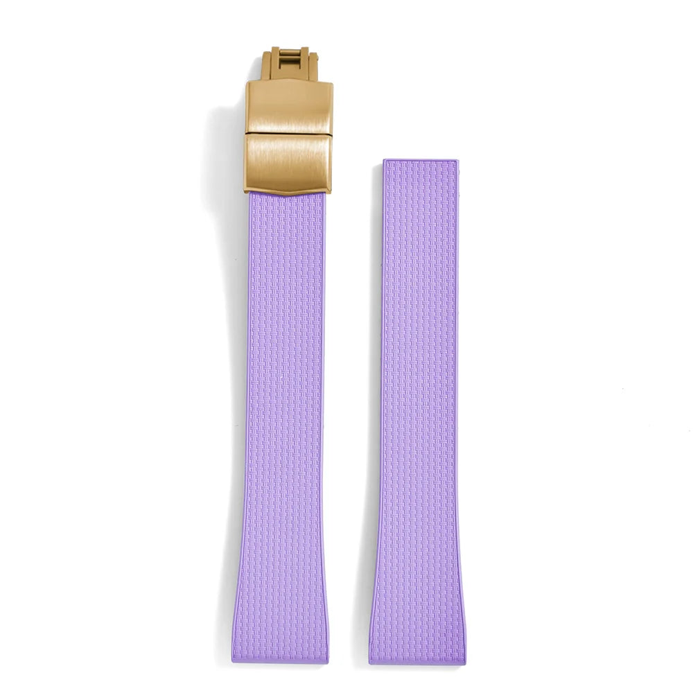 Original Stripess CTS FKM 20mm rubber watch strap for d-elug FKM CTS quick release watch strap silver butterfly buckle cut to size