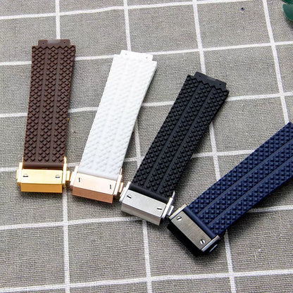 For Hublot BIGBANG Classic Fusion Leather Silicone Rubber Suede Watch Strap Dedicated Interface Lug System Band 26*19mm Bracelet