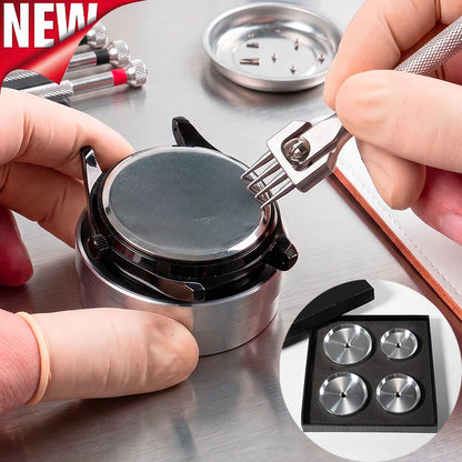 Kit de 4 matrices en aluminium extra larges pour boîtier de montre et presse à verre 35mm - 50mm – Outils de réparation de montres pour horloger