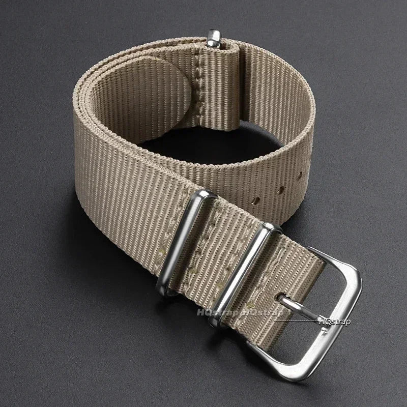 16mm 18mm 20mm 22mm bracelet de sport militaire en Nylon tissu en Nylon accessoires de ceinture bandes de boucle de ceinture bracelet de montre noir pour Omega pour Seiko