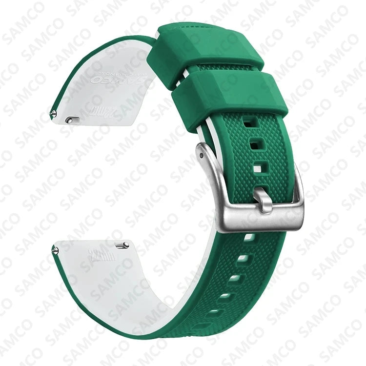 Bracelet de montre en Silicone de qualité supérieure, 18mm 20mm 22mm, à dégagement rapide, en caoutchouc, de remplacement