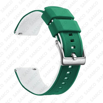 Bracelet de montre en Silicone de qualité supérieure, 18mm 20mm 22mm, à dégagement rapide, en caoutchouc, de remplacement